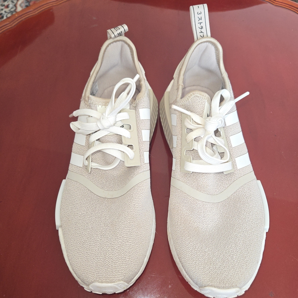Adidas NMD R1 Wonder Beige White Women 6.5 Mens 4.5 Sneakers Shoes - Picture 15 of 16